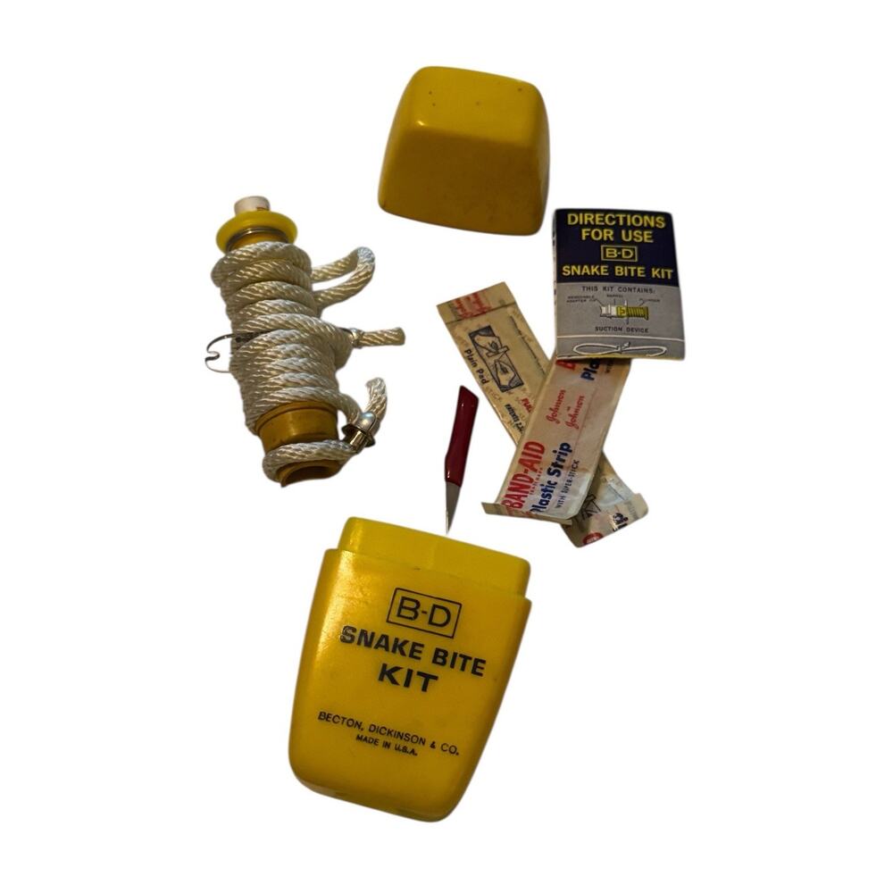 Vintage B-D Snake Bite Kit Medical First Aid Emergency Survival USA‎ Doctor